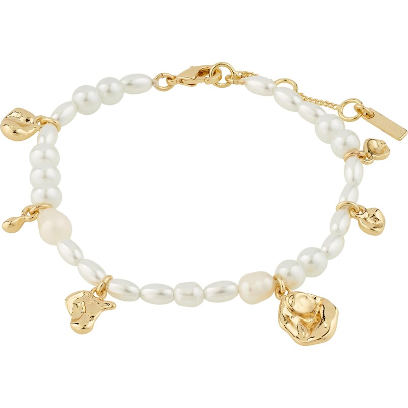Pilgrim Náramok Intent zlatá / perlovo biela 58178784