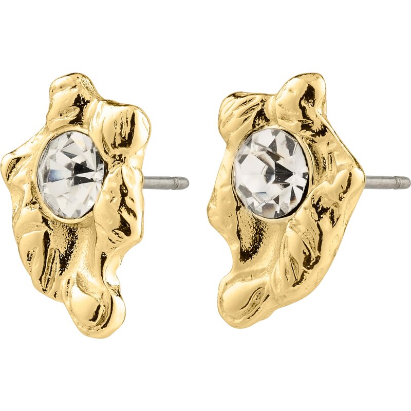 Pilgrim Náušnice Aias zlatá / priehľadná 58178809