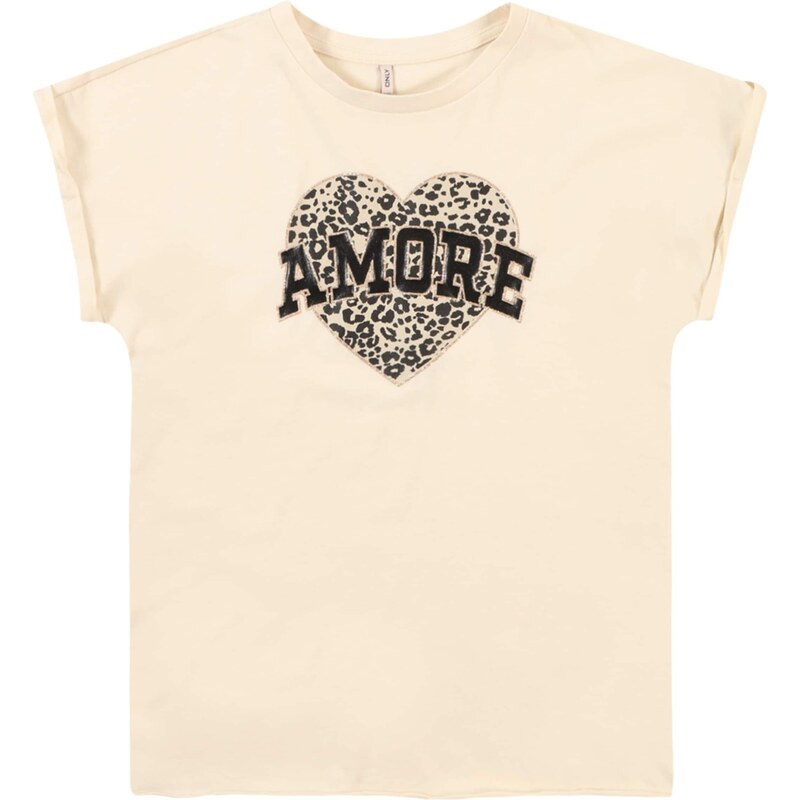 ONLY GIRLS Tričko béžová / čierna 58425726