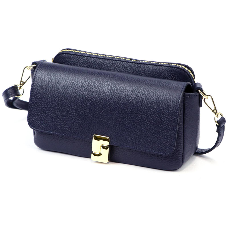 Kožená kabelka Luka modrá KZ55159 62179197