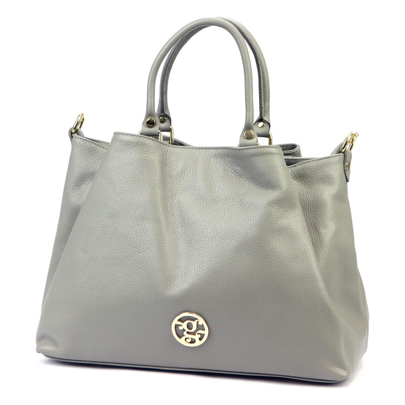 Kožená kabelka Gregorio sivá KZ55118 62179205