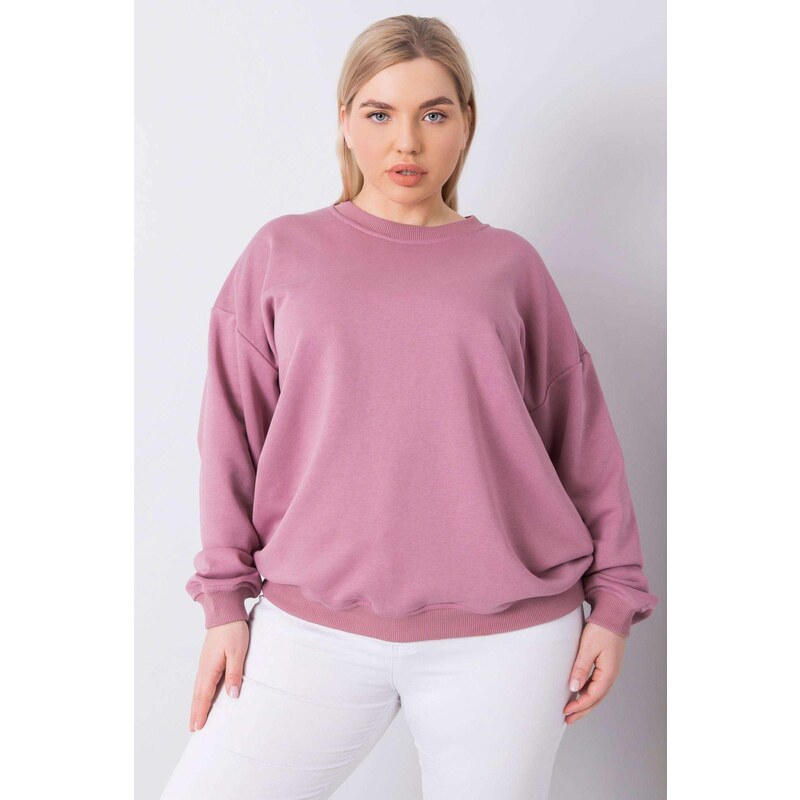 MladaModa Oversize mikina Mischa bez kapucne staroružová 58181175