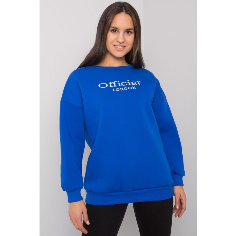 MladaModa Mikina Cherbourg bez kapucne kráľovská modrá 58181318