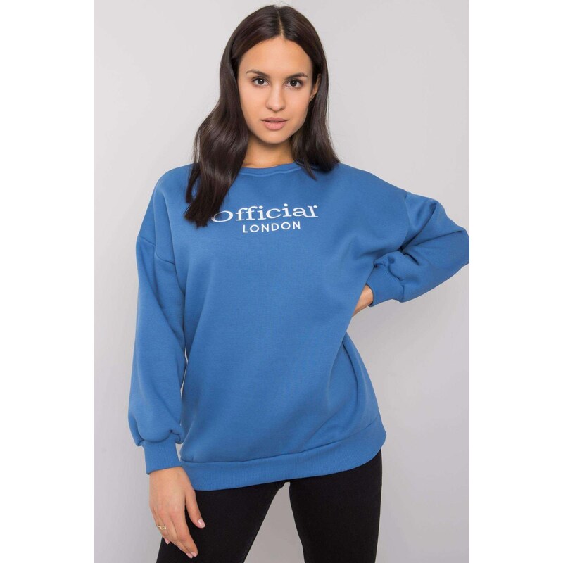 MladaModa Mikina Cherbourg bez kapucne farba džínsová 58181319