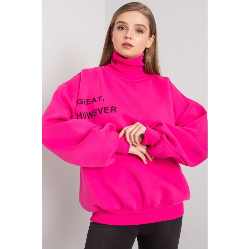 MladaModa Zateplená oversize mikina Kelly fuksiová 58181336