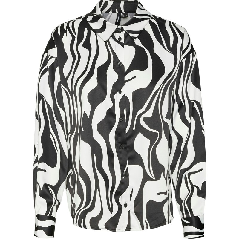 VERO MODA Blúzka VMMERLE čierna / biela 56680508
