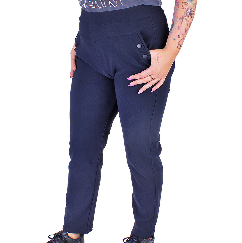 Teplákové nohavice pre moletky tmavomodré STF 58183294