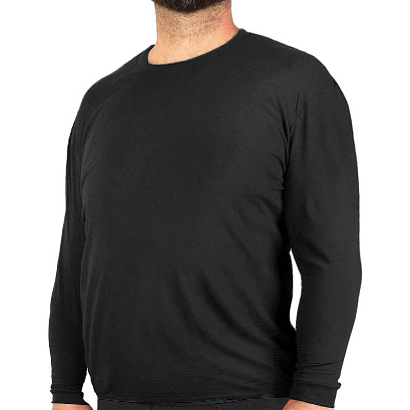 Nadrozmerné tričko s dlhým rukávom Gold čierne 58183295