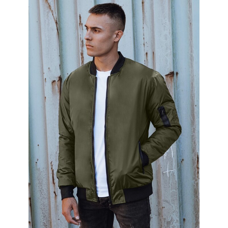 Dstreet Jedinečná zelená prechodná bomber bunda 58189035
