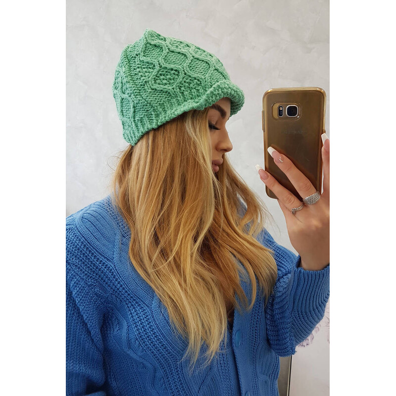 K-Fashion Roma Bis fleecová čiapka K235 mint 44560738
