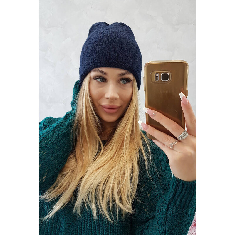 K-Fashion Čiapka Agata K222 námornícka modrá 44560820