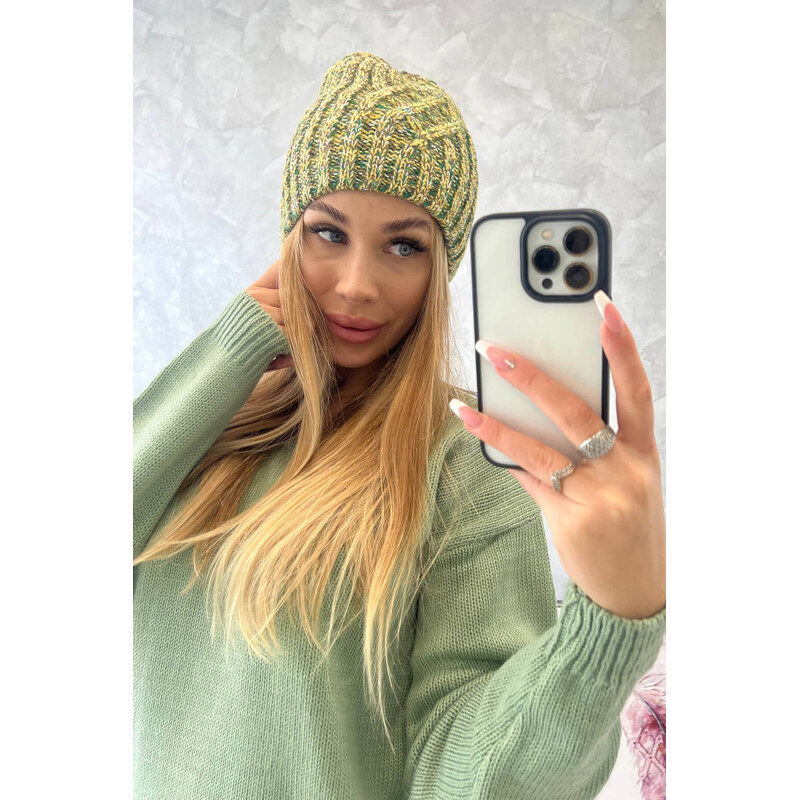 K-Fashion Merry K225 fleecová čiapka kiwi+green 44560909