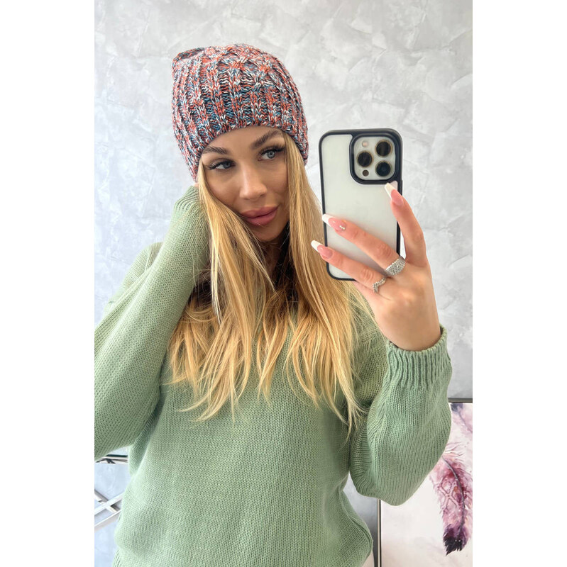 K-Fashion Veselá fleecová čiapka K225 červená + modrá 44560912