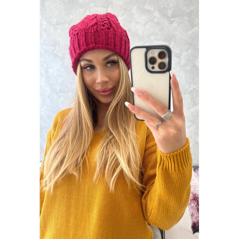 K-Fashion Motýlia čiapka 2 K236 fuchsiová 44560934