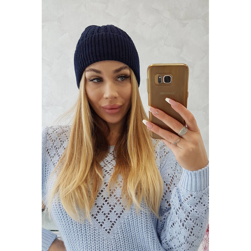 K-Fashion Tenká čiapka Grace K211 tmavo modrá 44560946