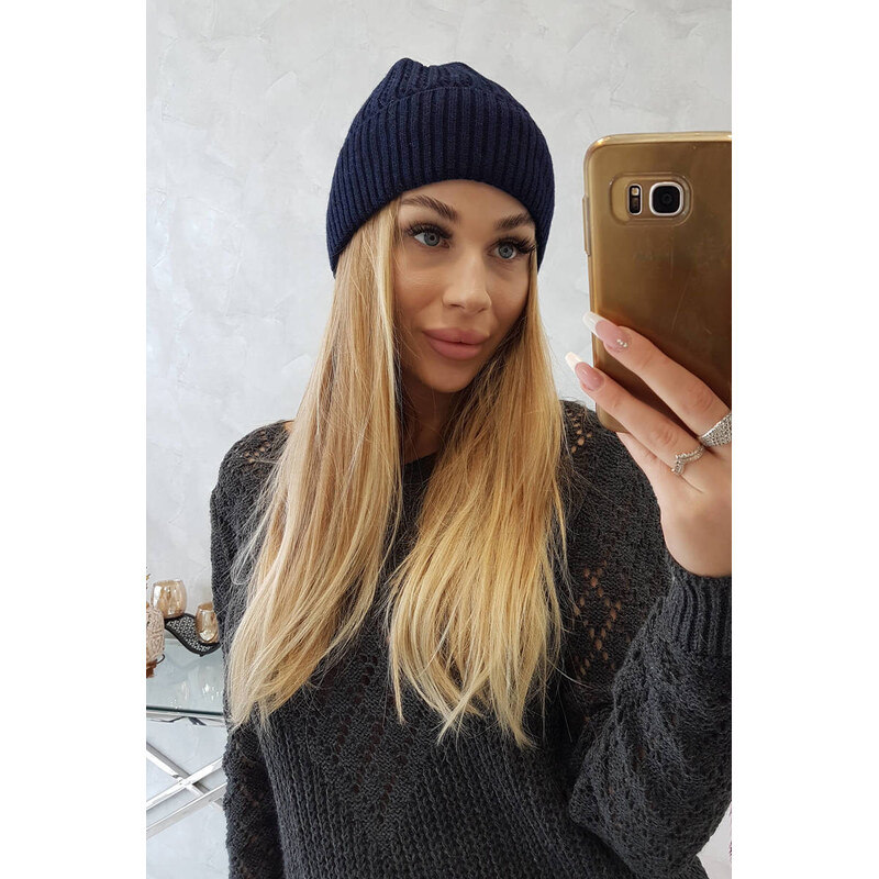 K-Fashion Tenká čiapka Malwina K250 navy blue 44560977