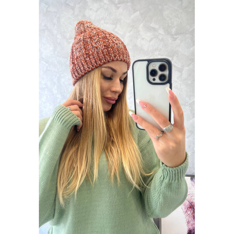 K-Fashion Fleecová čiapka Melisa K241 červená 44561017