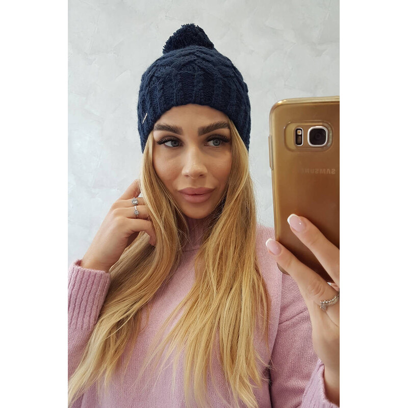 K-Fashion Fleecová čiapka Waleria K307 navy blue 44561480