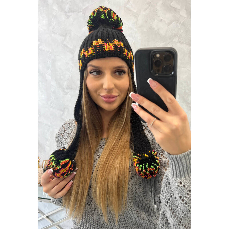 K-Fashion Dámska ušianka Nadia K321 čierna 58190174