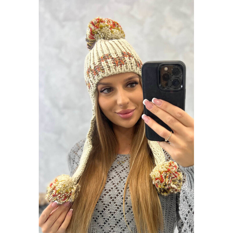 K-Fashion Dámska klapka na uši Nadia K321 béžová 58190171