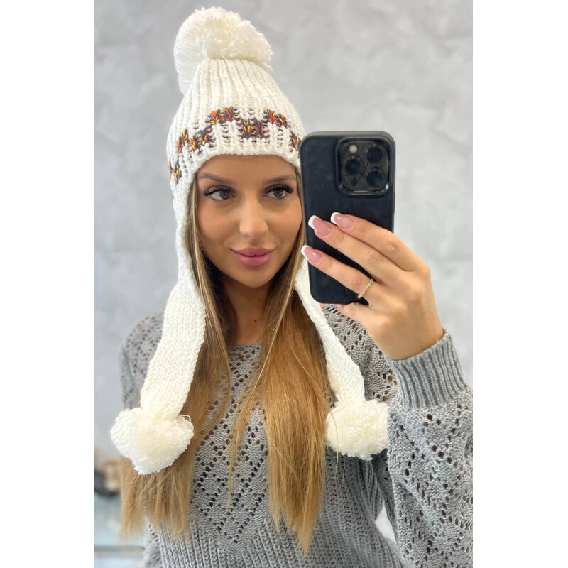 K-Fashion Dámska klapka na uši Nadia K321 biela 58190177