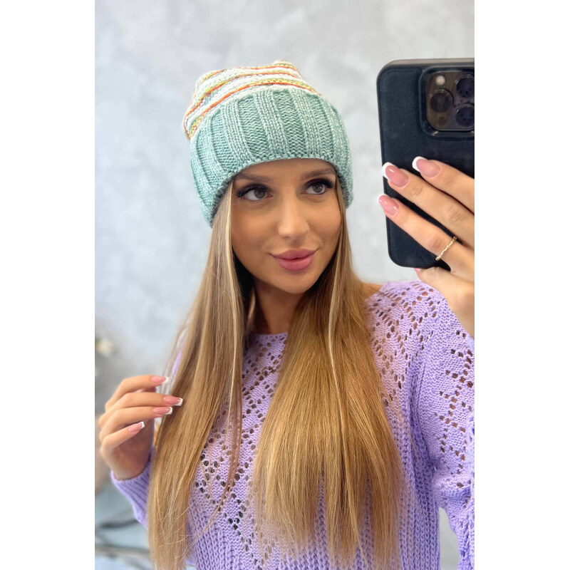 K-Fashion Dámska čiapka Feba K330 dark mint 44561532