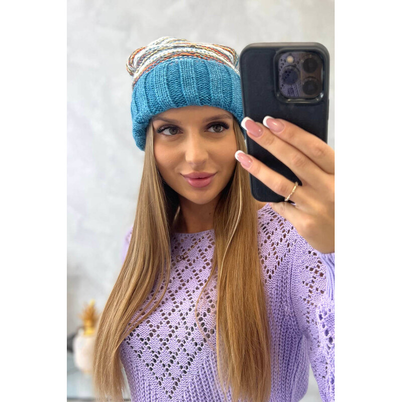 K-Fashion Dámska čiapka Feba K330 tyrkysová 44561533