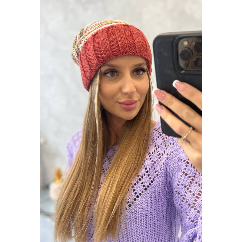 K-Fashion Dámska čiapka Feba K330 červená 44561541