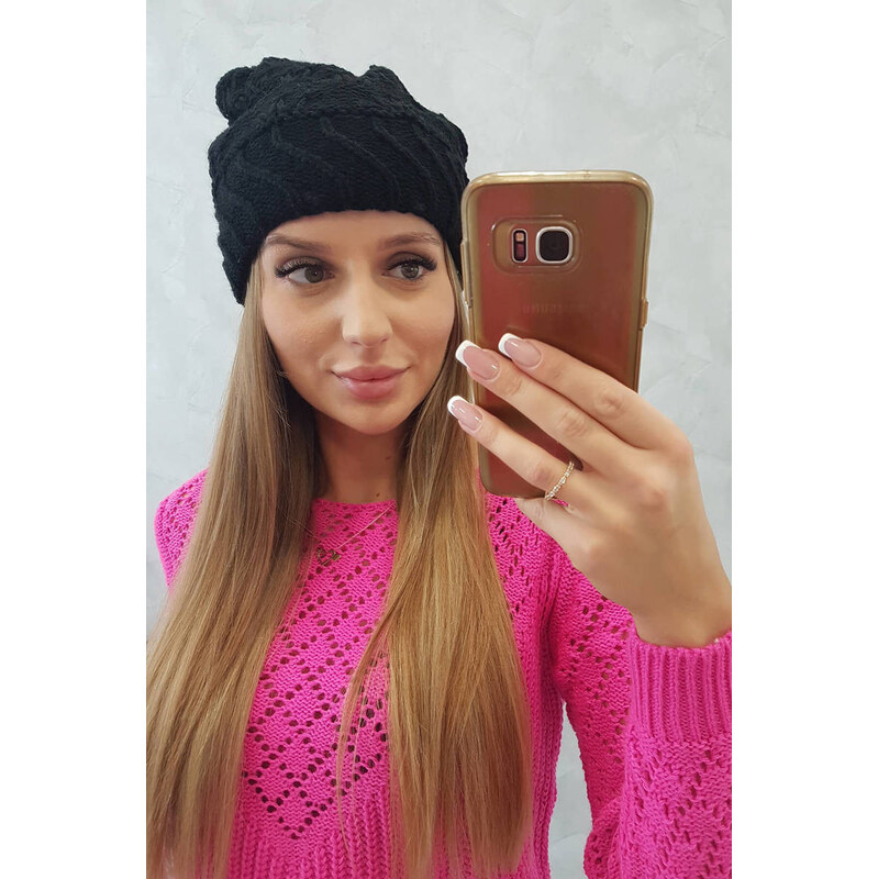 K-Fashion Dámska čiapka Dagmara K332 čierna 44561554