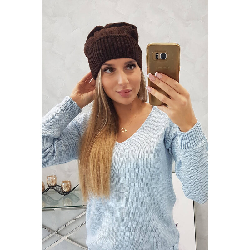 K-Fashion Dámska čiapka Ingrid K371 hnedá 44561773