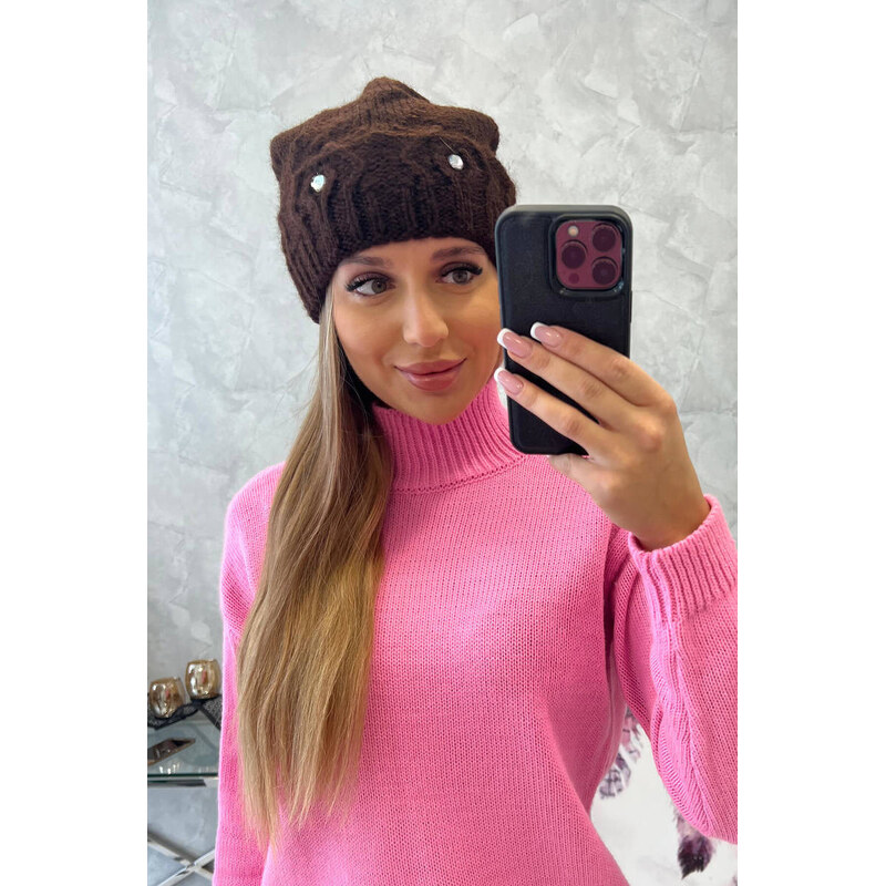 K-Fashion Dámska čiapka Ramona K383 hnedá 44561789