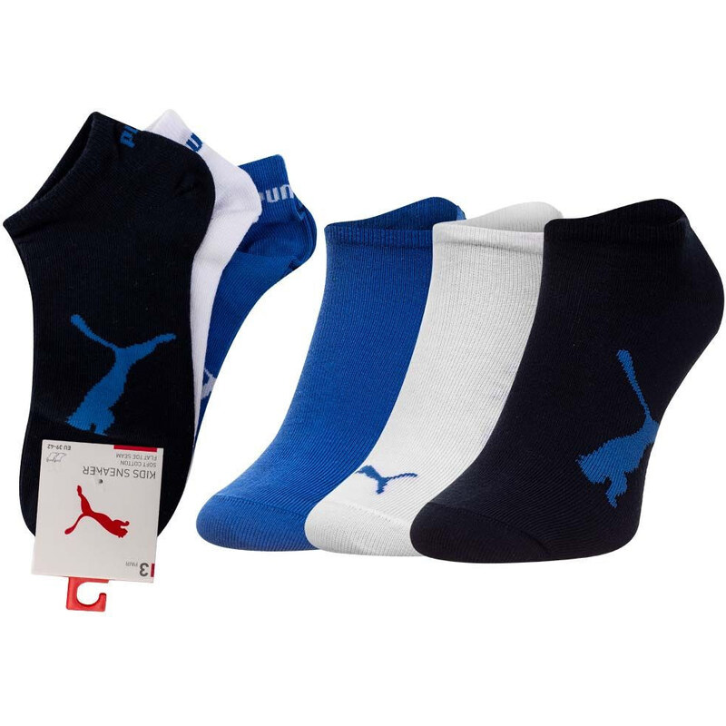 Ponožky 3Pack 100000969 black-blue-white - Puma 58207087