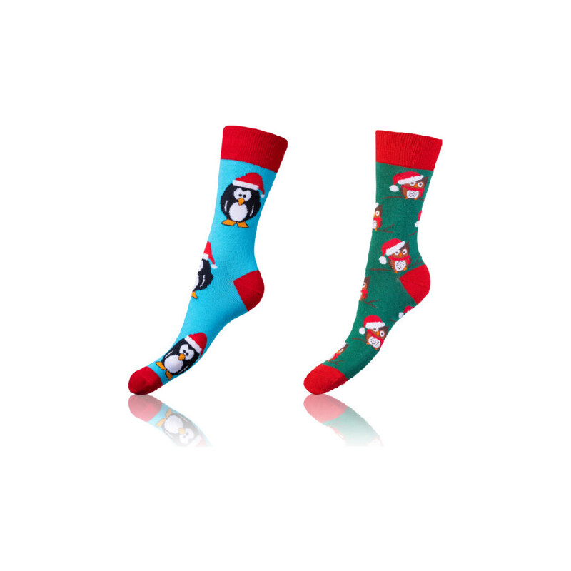 Veselé ponožky 2 páry CRAZY SOCKS 2x - BELLINDA - svetlomodré 58208792