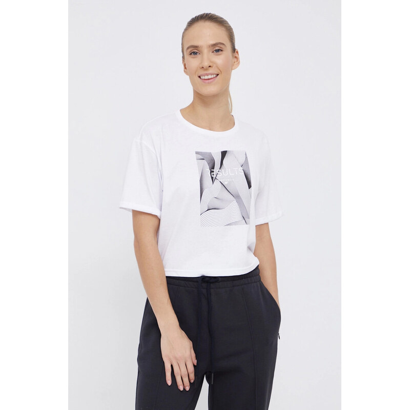 Dámsky top s potlačou H4Z21-TSD029 10S White and Black - 4F 58209738