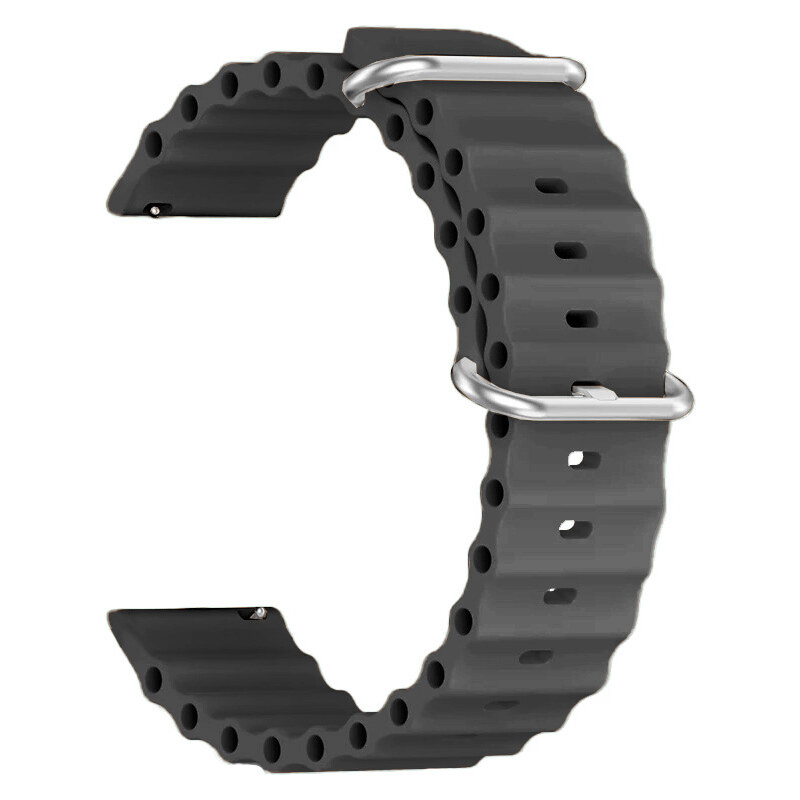 Madvell Silikónový remienok Makaron tmavo sivý 22mm 58210939