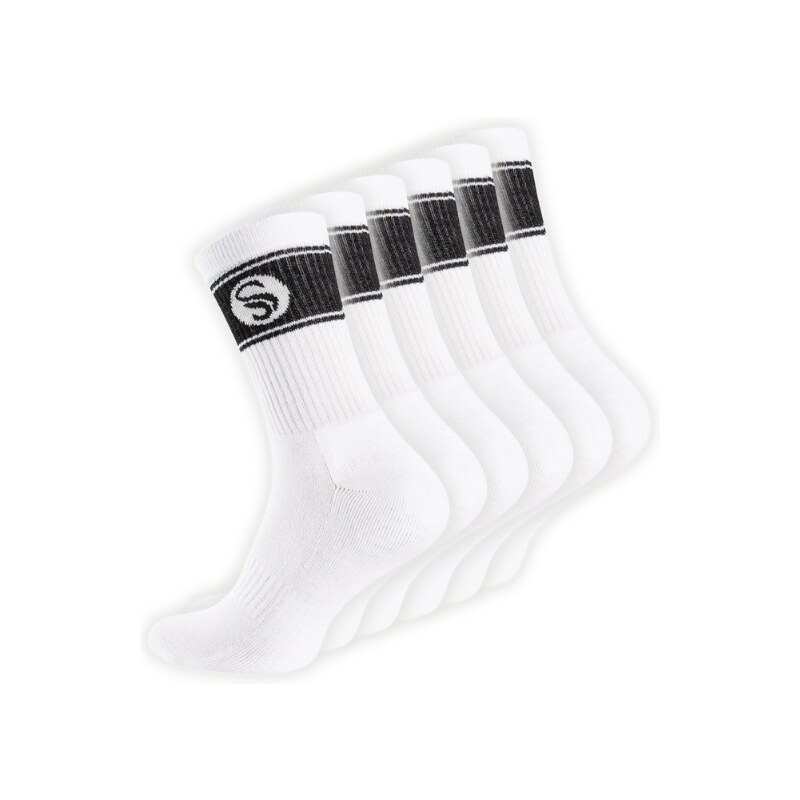 Stark Soul Retro Look Crew Perfektné Pánske Retro Ponožky 3 páry biele 58211956