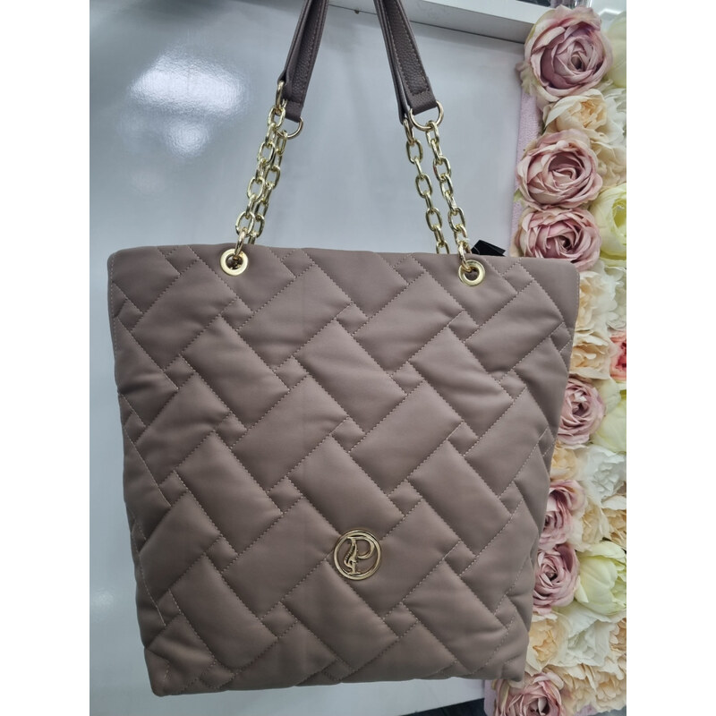 E-shop Katrins Fashion Štýlová hnedá Kabelka elegantná na plece