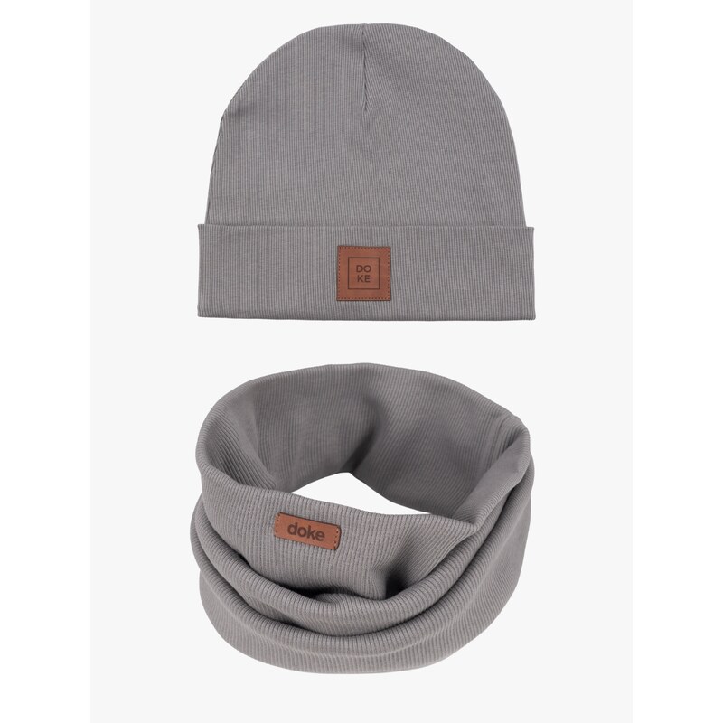 DOKE Detský set bavlnená čiapka a nákrčník organic ed december sky do 65244562