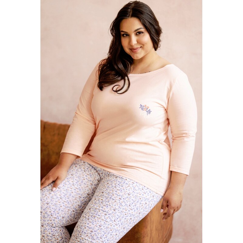 Taro dámske pyžamo Ariella - 7/8 nohavice 58270592