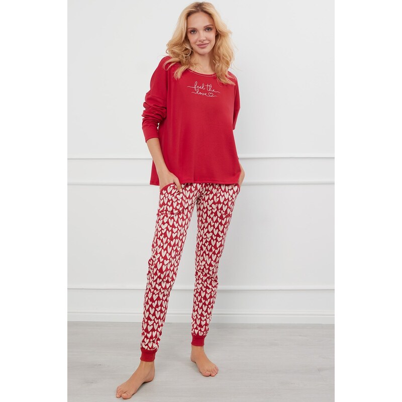 Italian Fashion bavlnené dámske pyžamo Evora - Feel love 58270635