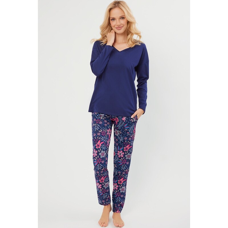 Italian Fashion dlhé dámske pyžamo Folk - bavlna 58270639
