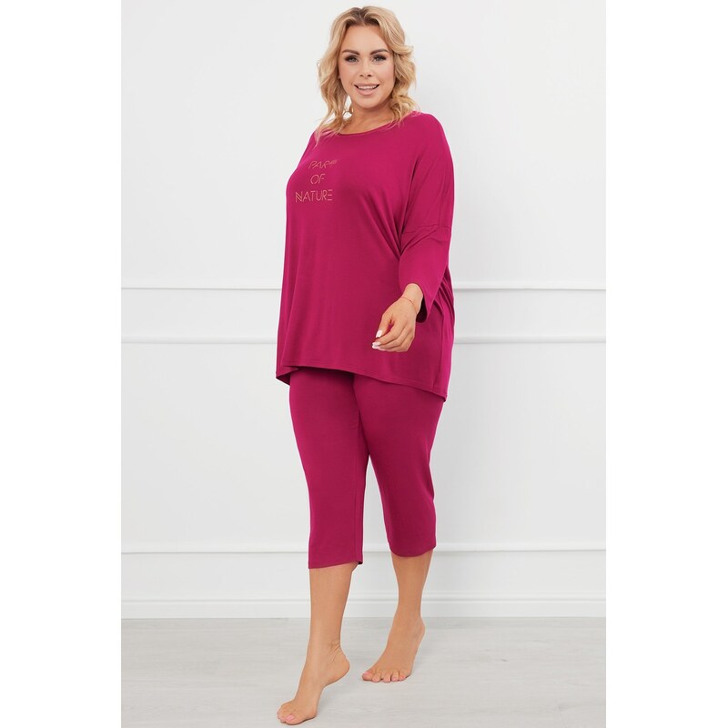 Italian Fashion trojštvrťové dámske pyžamo Natura - viskóza 58270665