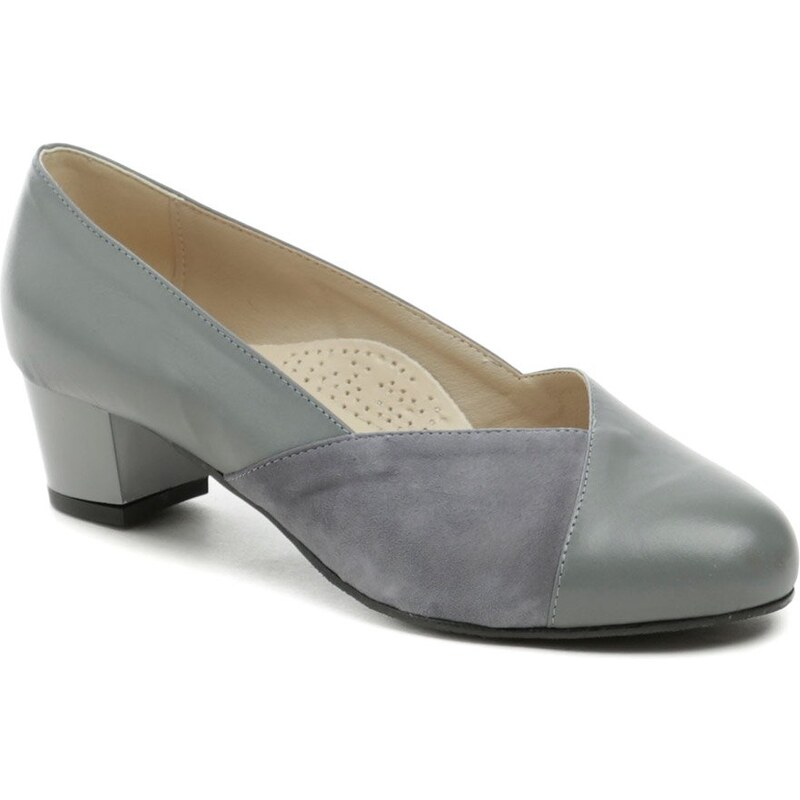 De plus 9818-K-4010 šedé dámske nadmerné lodičky šírka K 58220700