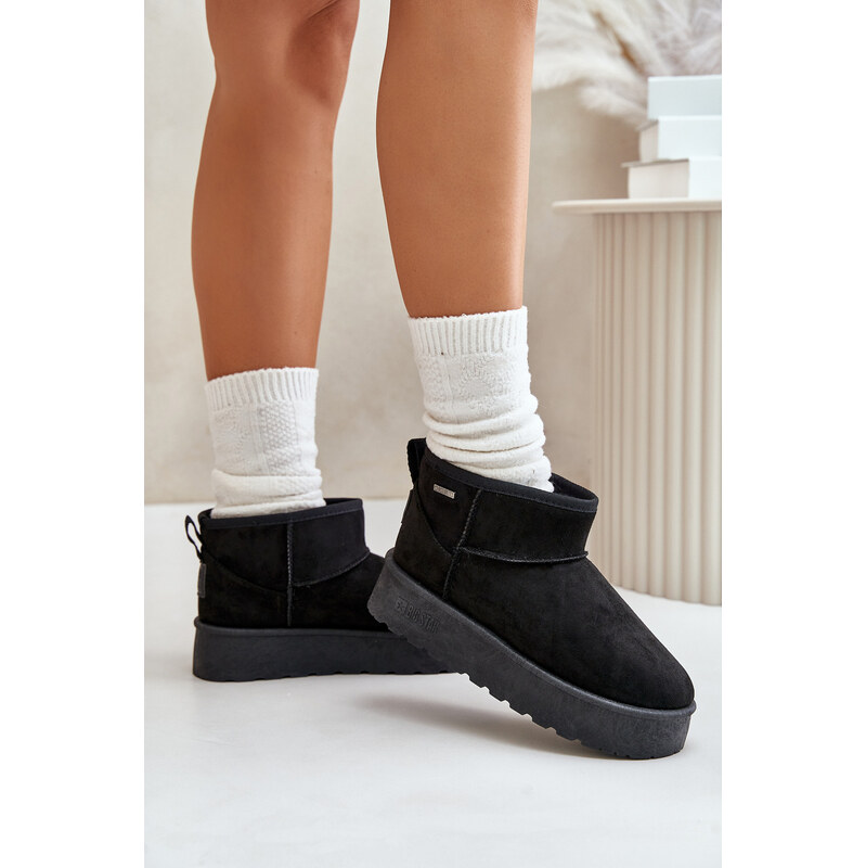 BIG STAR SHOES Low Snow Boots on the Big Star Platform Black 59905553