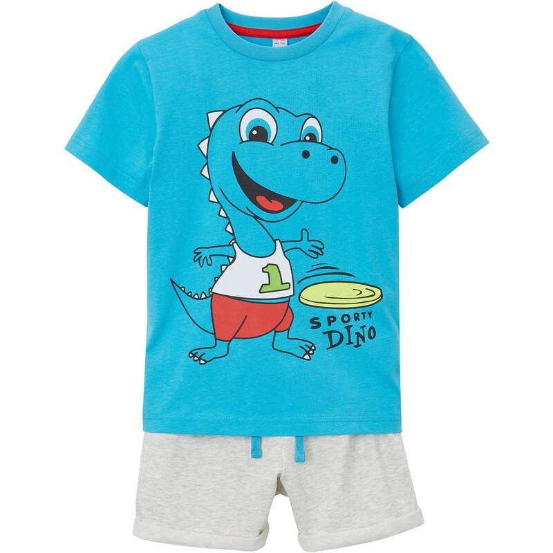 bonprix Tričko a šortky (2-dielna sada), farba modrá 44733661