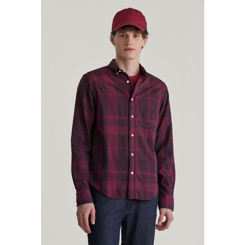 KOŠEĽA GANT REG GMNT DYED CHECK SHIRT RICH WINE 58225151