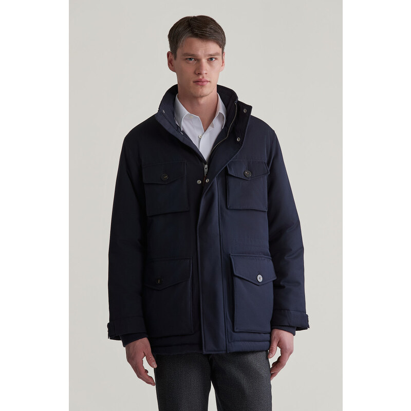 BUNDA GANT FLANNEL FIELD JACKET NIGHT BLUE 58225180