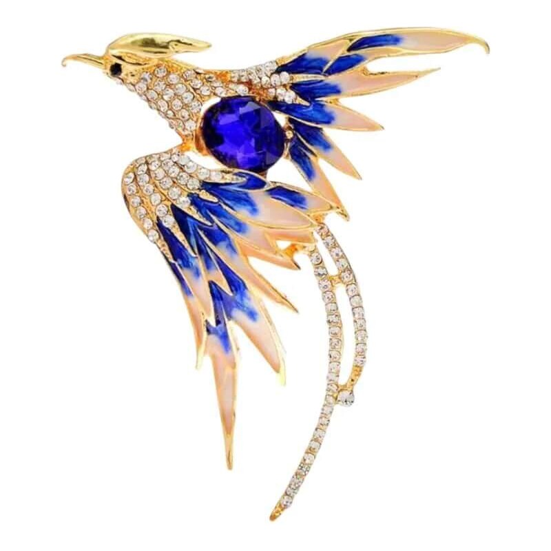 Glory Brošňa Bájny fénix modrý s krištáľmi 2133 58235847