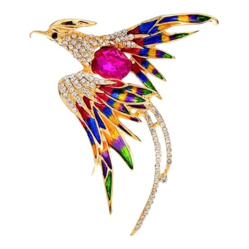 Glory Brošňa Bájny fénix farebný s krištáľmi 2135 58235848