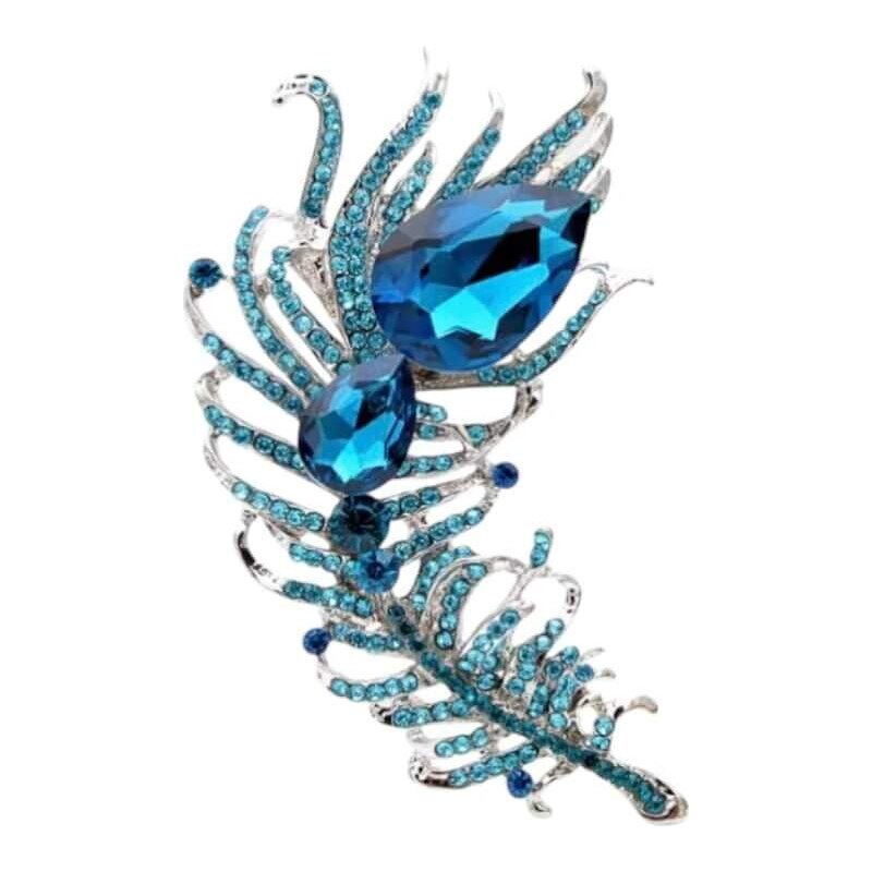 Glory Brošňa Modré pierko s krištáľmi 2137 58235850